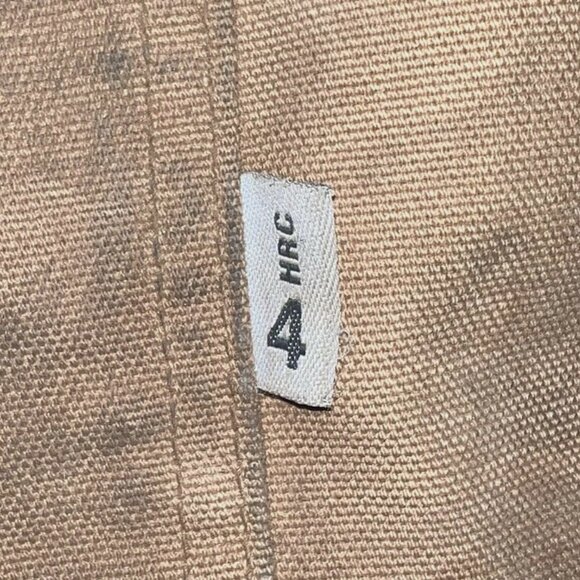 Mens Large Carhartt FR Insulated Bomber Jacket Brown Distressed Thrashed Tan - Picture 11 of 16